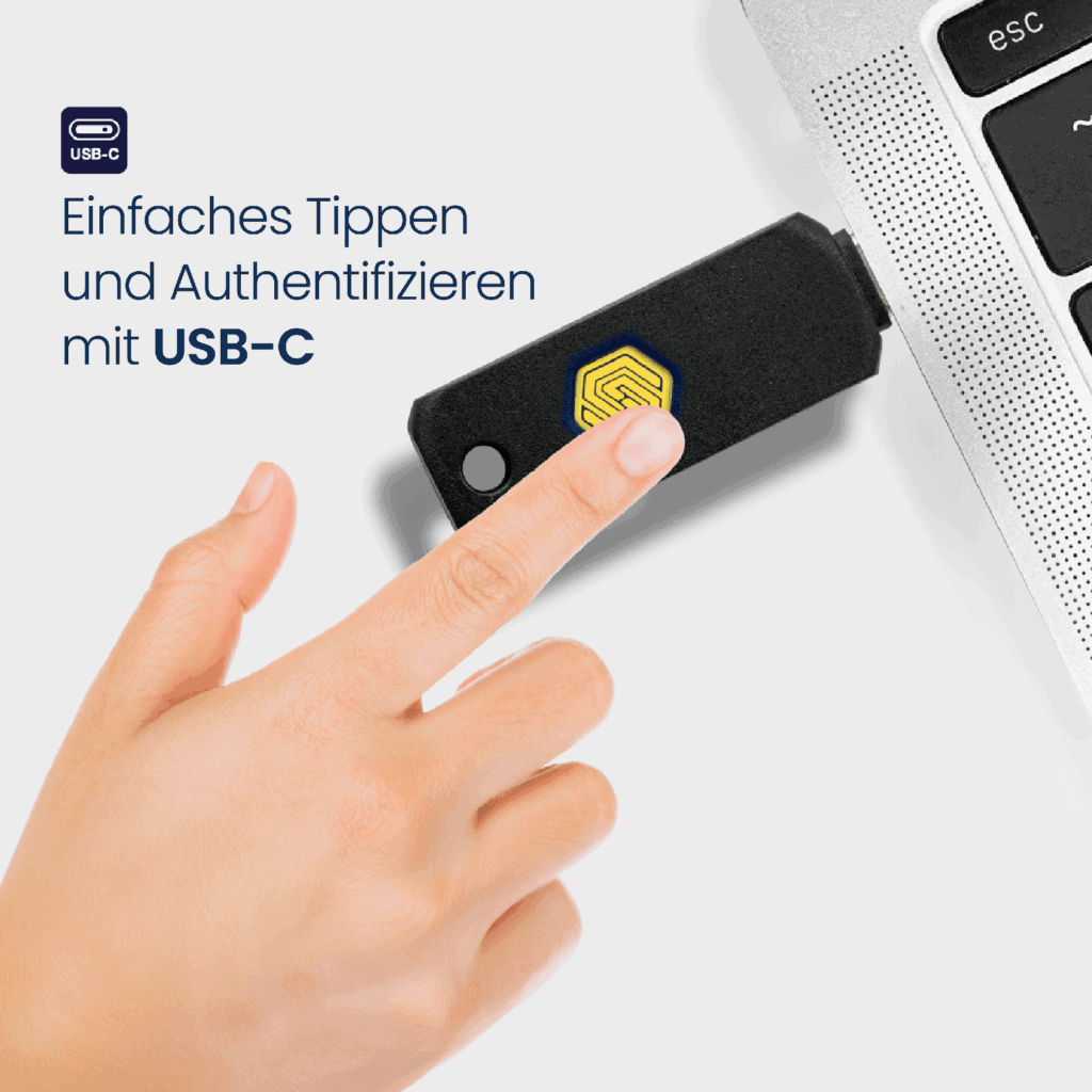 USB-C Authentifizierer für einfache Nutzung und Sicherheit.