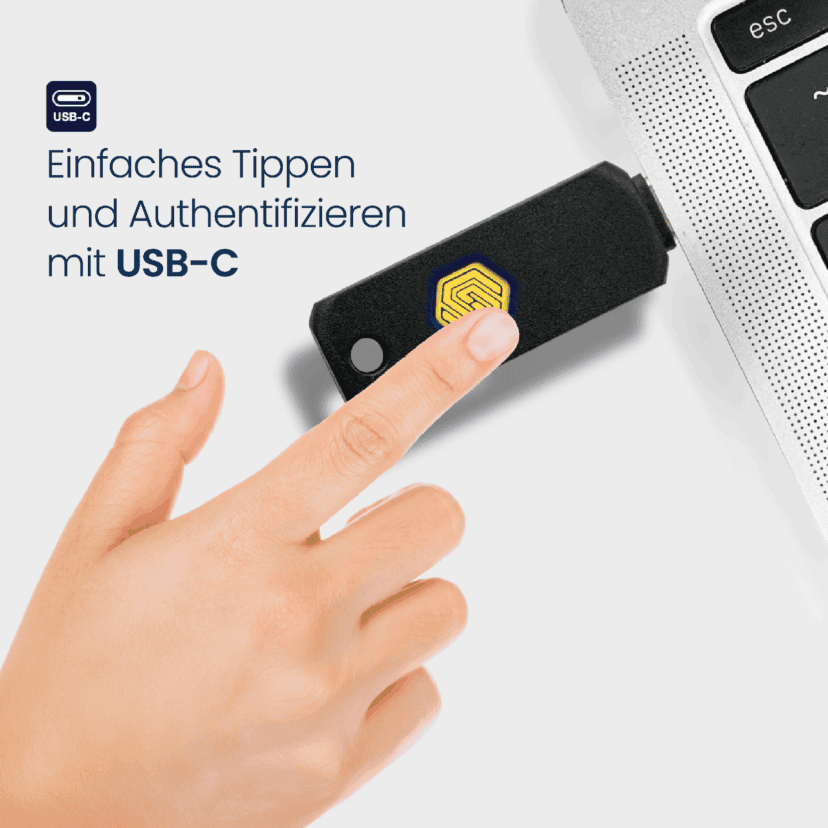 USB-C Authentifizierer für einfache Nutzung und Sicherheit.