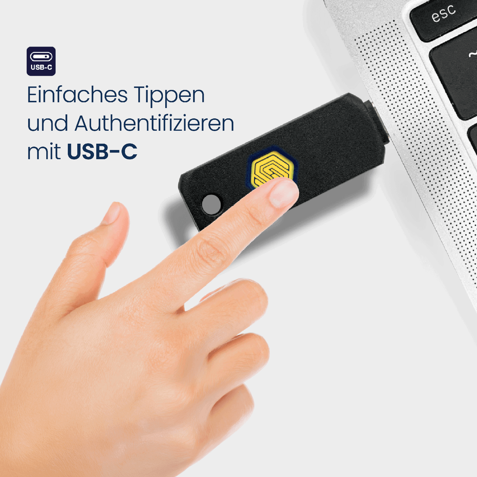 USB-C Authentifizierer für einfache Nutzung und Sicherheit.